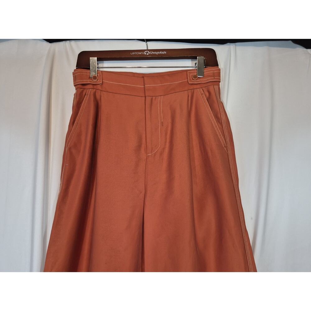 Anthropologie Conclave Trousers Rust Wide Leg Pants New 2 - Picture 5 of 12